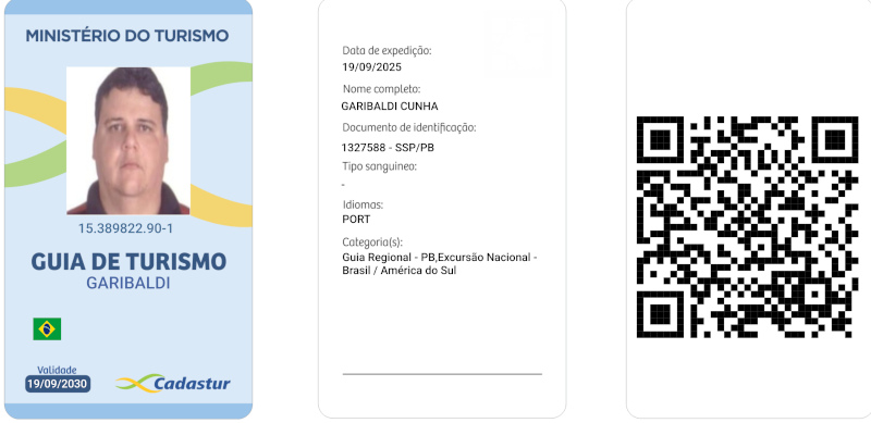 cópia do crachá oficial da Guia de Turismo Garibaldi 