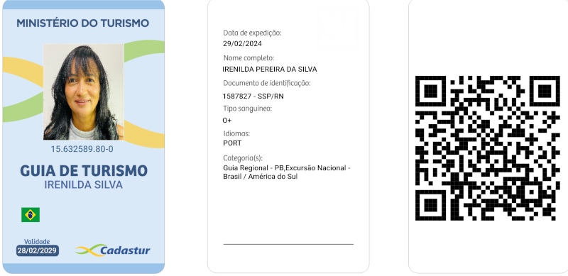 cracha virtual da guia Irenilda