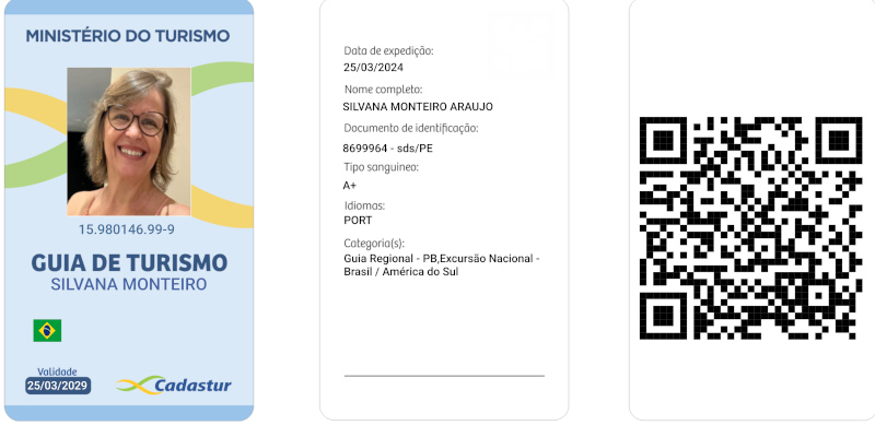 cópia do crachá oficial da Guia de Turismo Silvana 